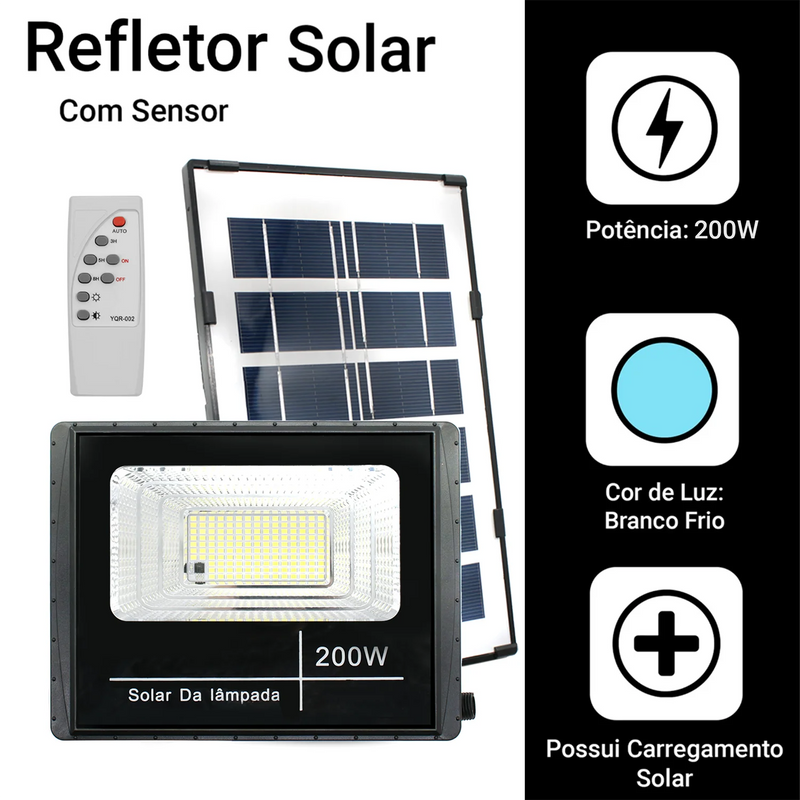 Solar Reflector Led Spotlight 200W Water Proof Battery Plate