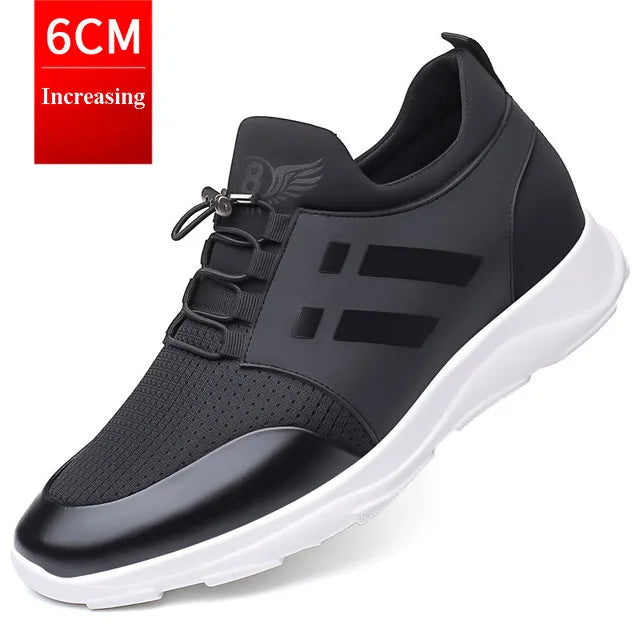 oein 2022 Men's Sneakers Quality 6CM Increasing British Shoes New Breathable Summer Casual Sneakers Big Size Office Shoes Men