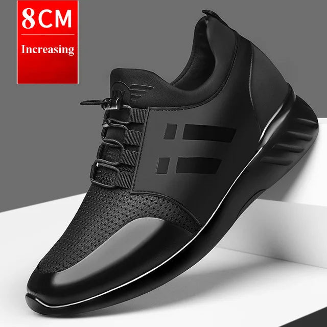 oein 2022 Men's Sneakers Quality 6CM Increasing British Shoes New Breathable Summer Casual Sneakers Big Size Office Shoes Men