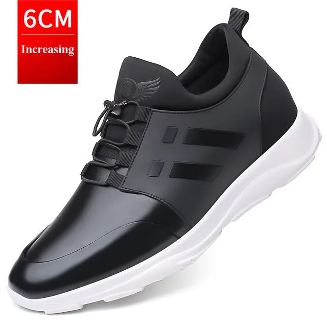 oein 2022 Men's Sneakers Quality 6CM Increasing British Shoes New Breathable Summer Casual Sneakers Big Size Office Shoes Men