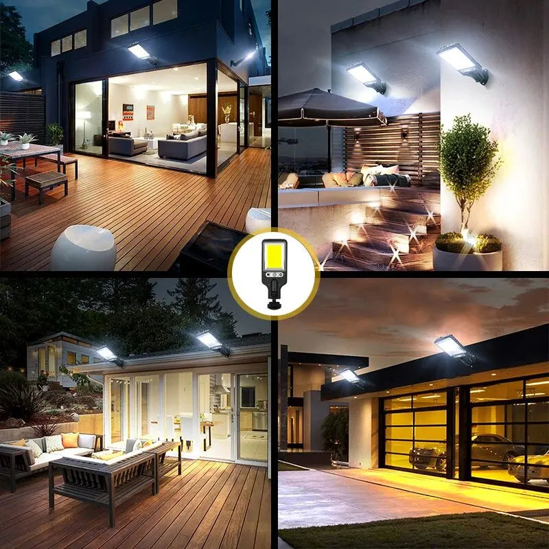 1~4pcs Solar Lights Outdoor With 3 Mode Waterproof Motion Sensor Security Lighting LED Wall Street Lamp for Garden 108COB