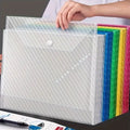 Conjunto com 10 Bolsas Transparentes A4 para Documentos, Sacos Plásticos de Armazenamento e Organização, Pastas para Informações, Material Escolar Novo.