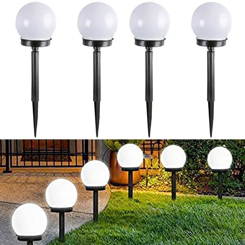 Solar LED Light Outdoor Solar Lawn Light Decor Solar Garden Light White Bulb Lawn Light Street Light Waterproof Garden Light