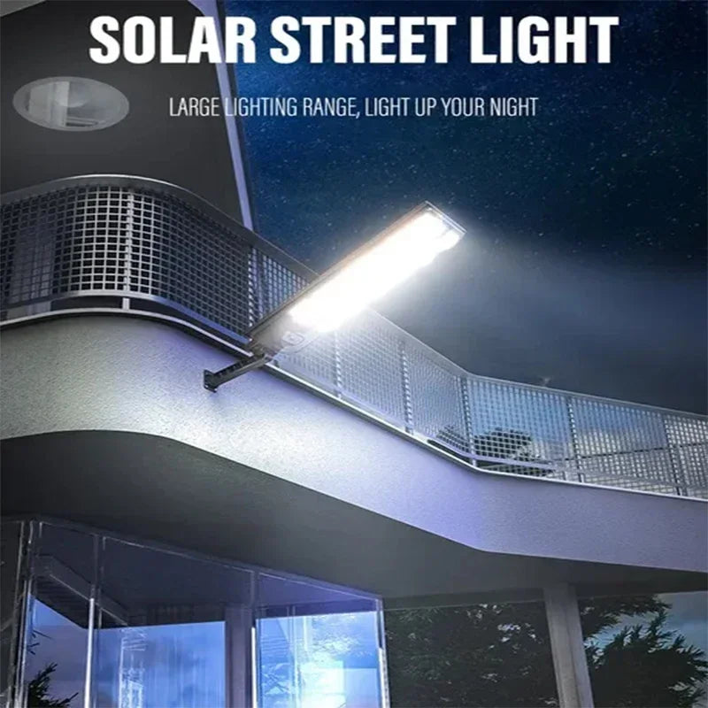 Solar Street Lights Outdoor, Solar Lamp With 3 Light Mode Remote Control Waterproof Motion Sensor Lighting for Garden Patio Path