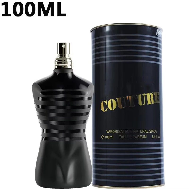 100ML 3.4FL.OZ Leather Notes Men's Eau de Parfum Woody Nutty Warm Spicy Chocolate Scent Male's Fragrance Spray for Man