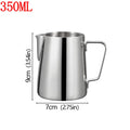 Stainless Steel Milk Frother Jug Coffee Milk Frothing Jug Latte Pitcher Measurement Jug Espresso Barista Tool Coffee Accessories